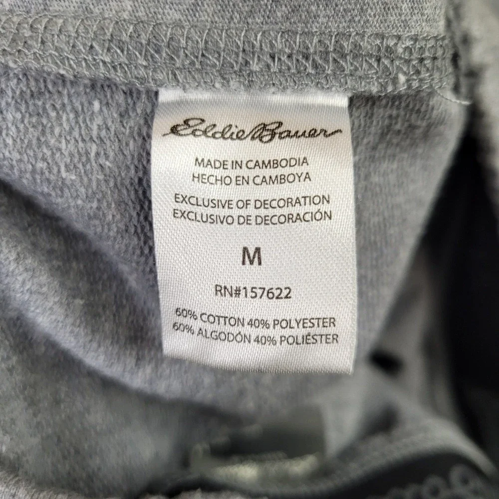 Eddie Bauer Sleepwear Lounge SweatPants Mens M Gray Drawstring Pull On